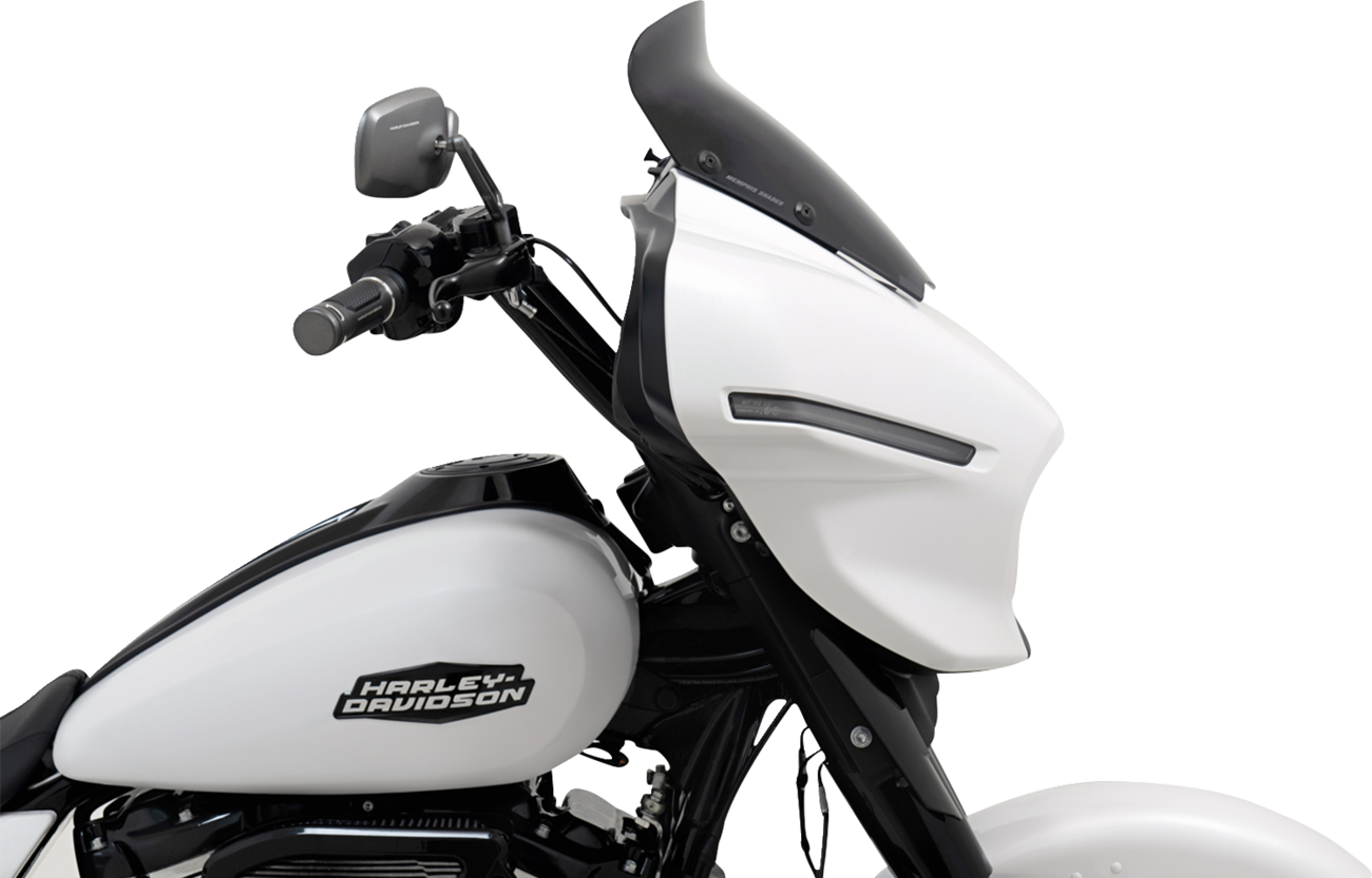 Memphis Shades Spoiler Windshield - 5" - Dark Black Smoke - FLHX