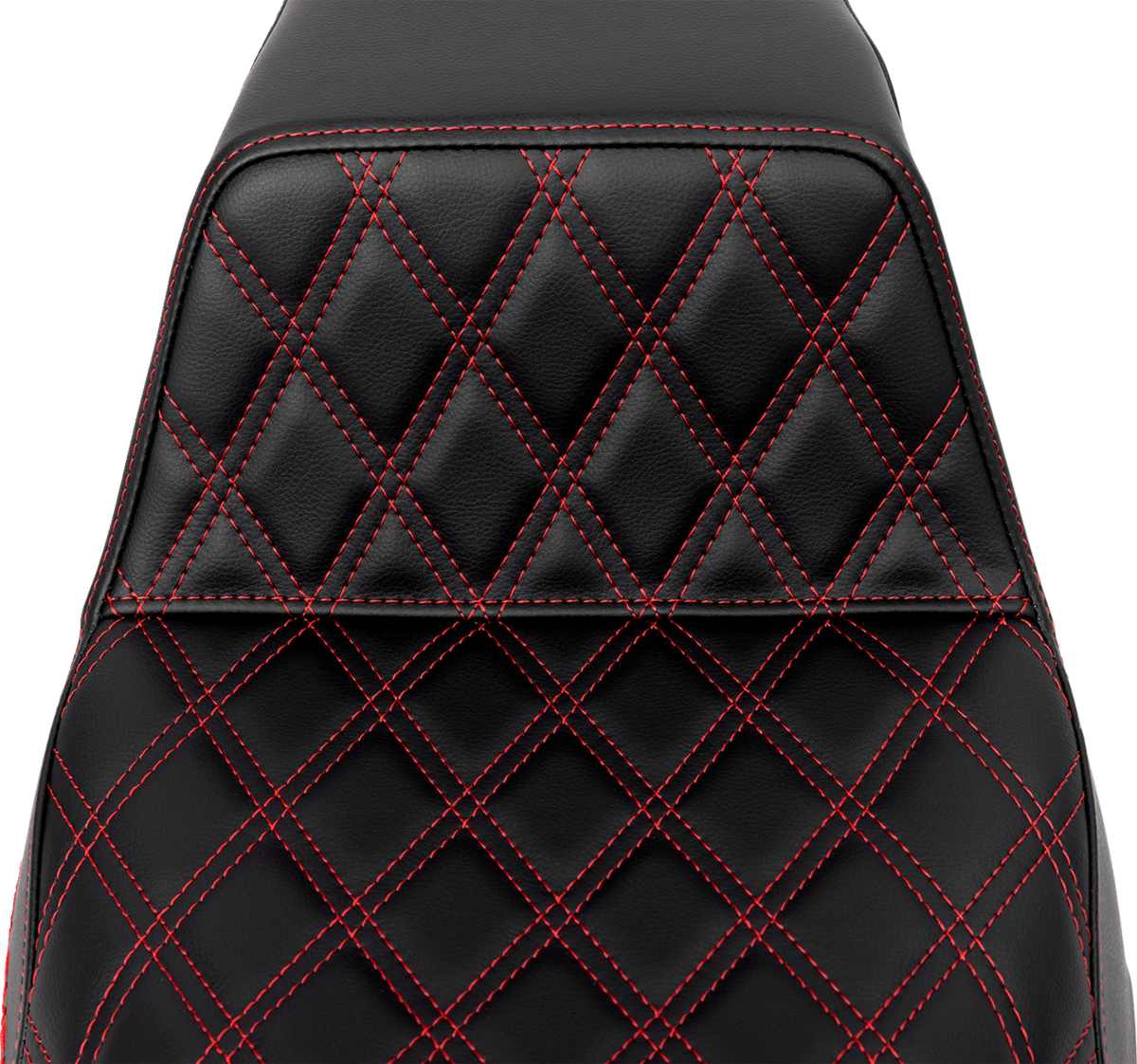 Saddlemen Step-Up Seat - Front Lattice Stitch - Red Stitch - FLH/FLT '08-'23