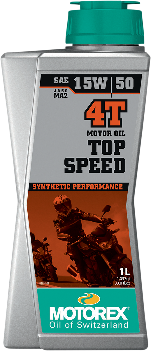 Motorex Top Speed Synthetic 4T Engine Oil - 15w-50 - 1L