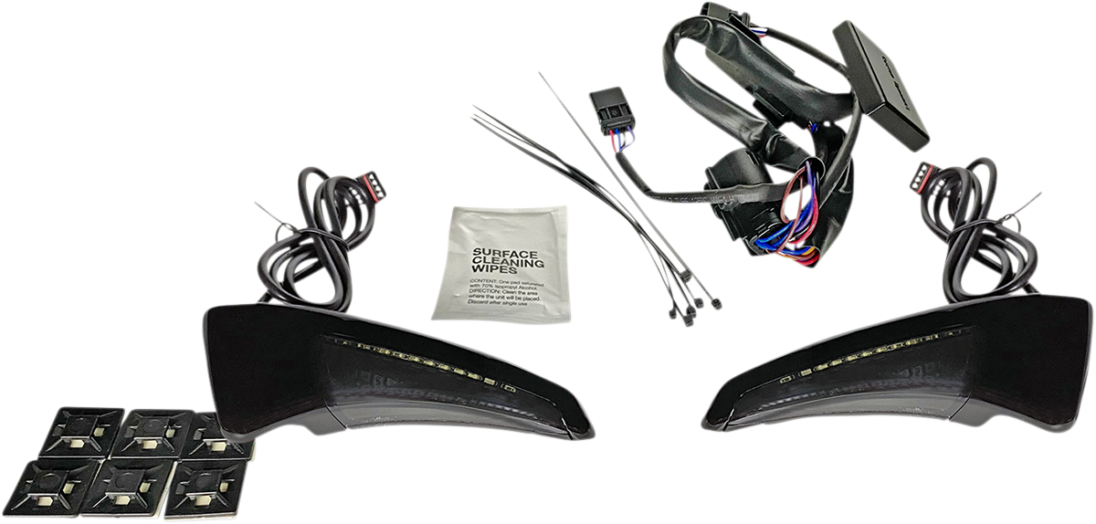 Custom Dynamics Sequential Tour Pak Seat Back Rest LED Lights - Black/Smoke - FLH