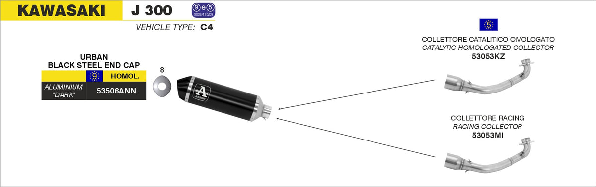 53506ANN Urban Aluminium Dark Slip On With Dark End Cap