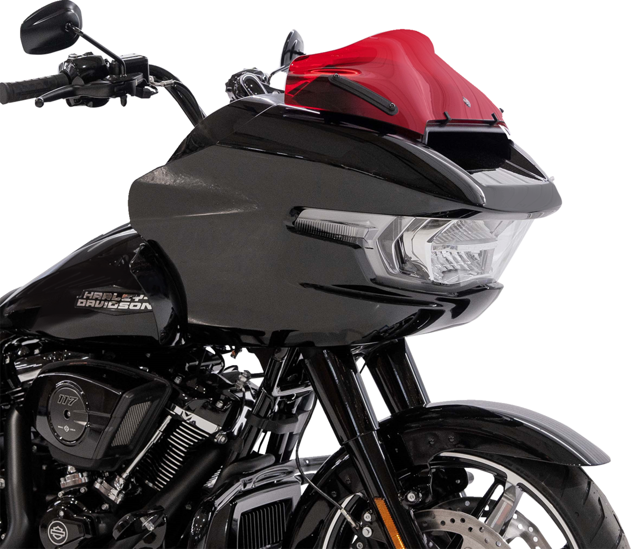 Klock Werks Kolor Flare® Windshield - 8" - Red - '23-'25 FLTRX
