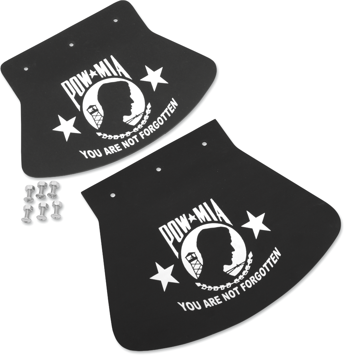 Drag Specialties Seats Mud Flap - POW-MIA - 9-1/2" W X 6-1/2" H