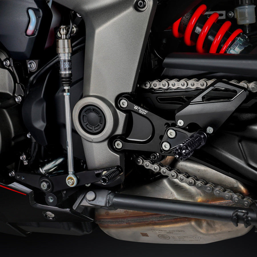 Bonamici Racing Adjustable Rearsets - Triumph Daytona 660