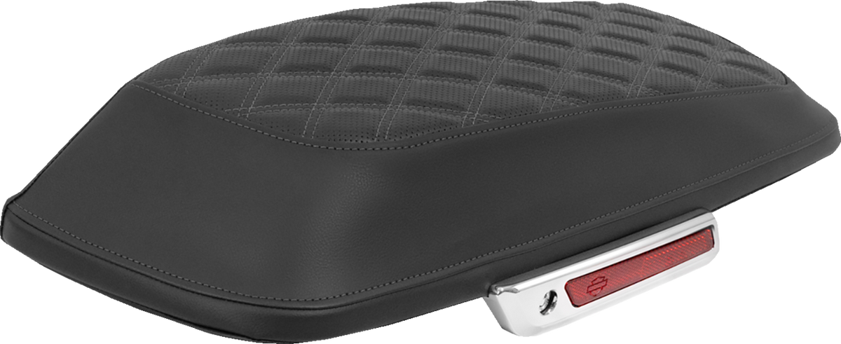 Saddlemen Saddlebag Lid Covers - Lattice - Gray Stitch - FLH/FLT '14-'25