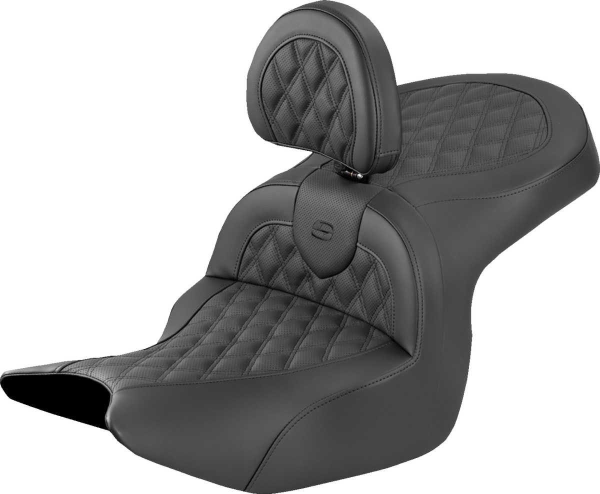 Saddlemen Roadsofa™ Seat - Lattice Stitch - With Backrest - Honda Goldwing '18-'26