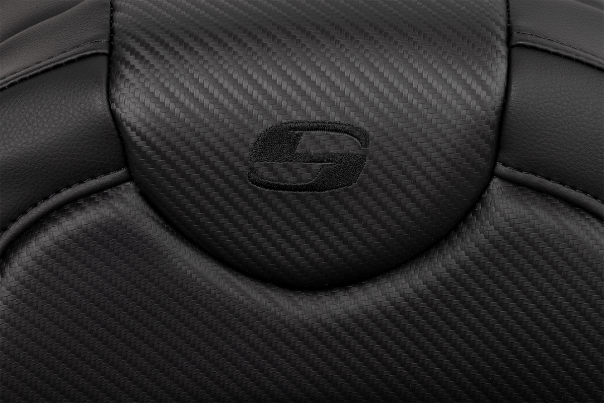 Saddlemen Roadsofa™ Extended Reach Seat - Carbon Fiber - Black Stitch - Without Backrest - FL '08-'24