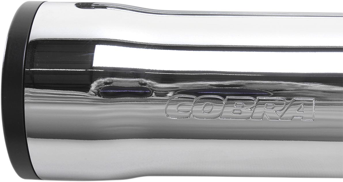 Cobra Slip-On Mufflers With Race-Pro Tips - 3" - Chrome - FXDWG '10-'17
