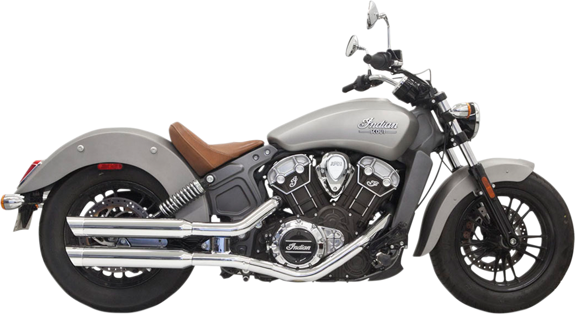 Bassani Xhaust Slip-On Mufflers - 3" - Billet End Cap - Chrome