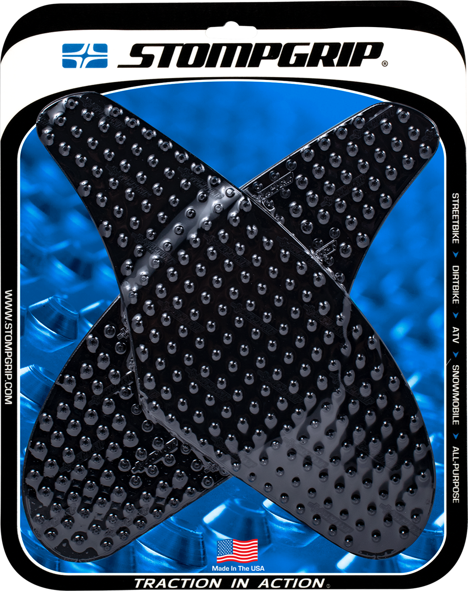 StompGrip Tank Grips - Volcano - Black - Kawasaki - Ninja '04-'07