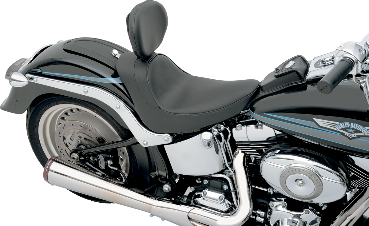 Drag Specialties Seats Solo Seat - Smooth - Driver Backrest - FL/FX '06-'17
