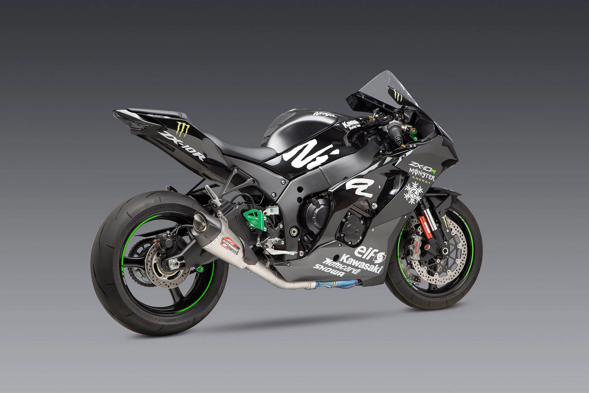 Yoshimura ZX-10R/RR 21-26 Race AT2 Stainless 3/4 Exhaust, W/ Stainless Muffler