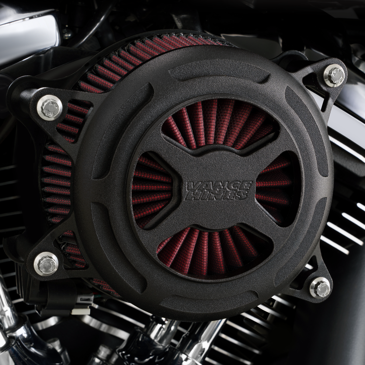Vance & Hines VO2 X Air Intake Kit - Black Wrinkle