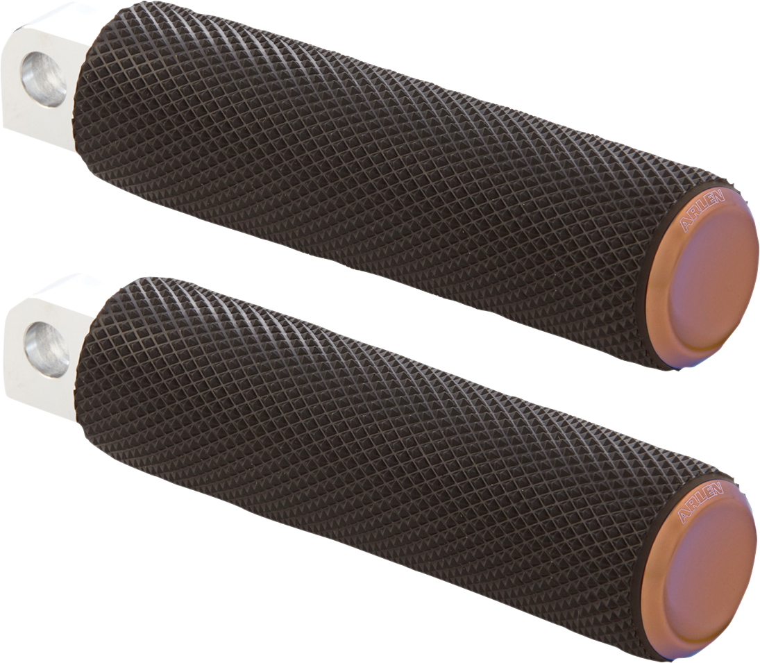 Arlen NESS Knurled Foot Pegs - Male Mount - Titanium