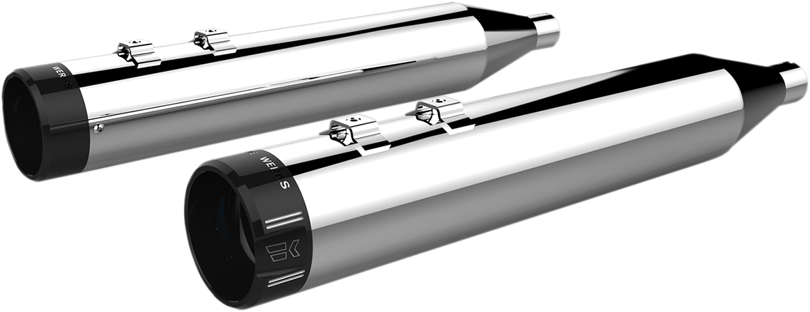 Khrome Werks 4-1/2" HP-Plus® Slip-On Mufflers - Chrome With Klassic Tip