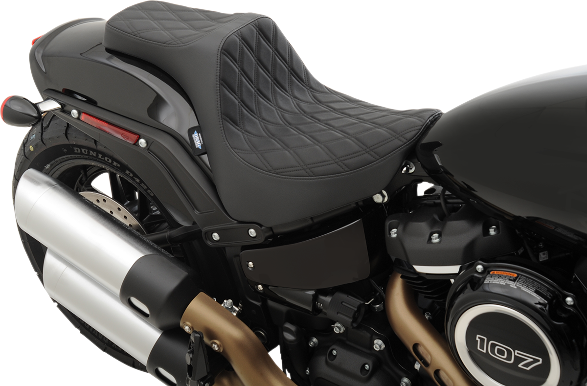 Drag Specialties Seats Predator III Seat - Double Diamond - Black Stitched - FXFB/S '18-'23