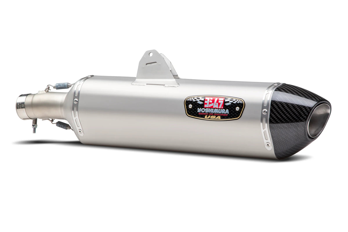 Yoshimura HUSQ 701/KTM 690 R Race R-77 Stainless Slip-On Exhaust, W/ Stainless Muffler