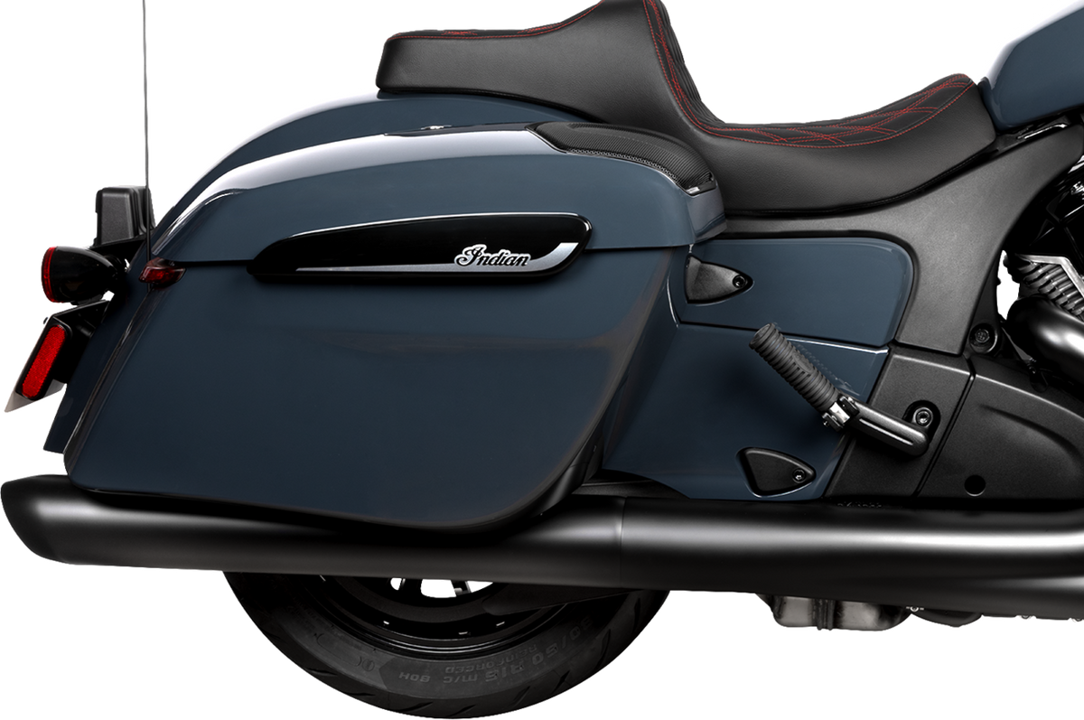 Drag Specialties Seats Predator III 2-Up Seat - Vinyl - Double Diamond - Red Stitch - Chieftain '25/Challenger '20-'25