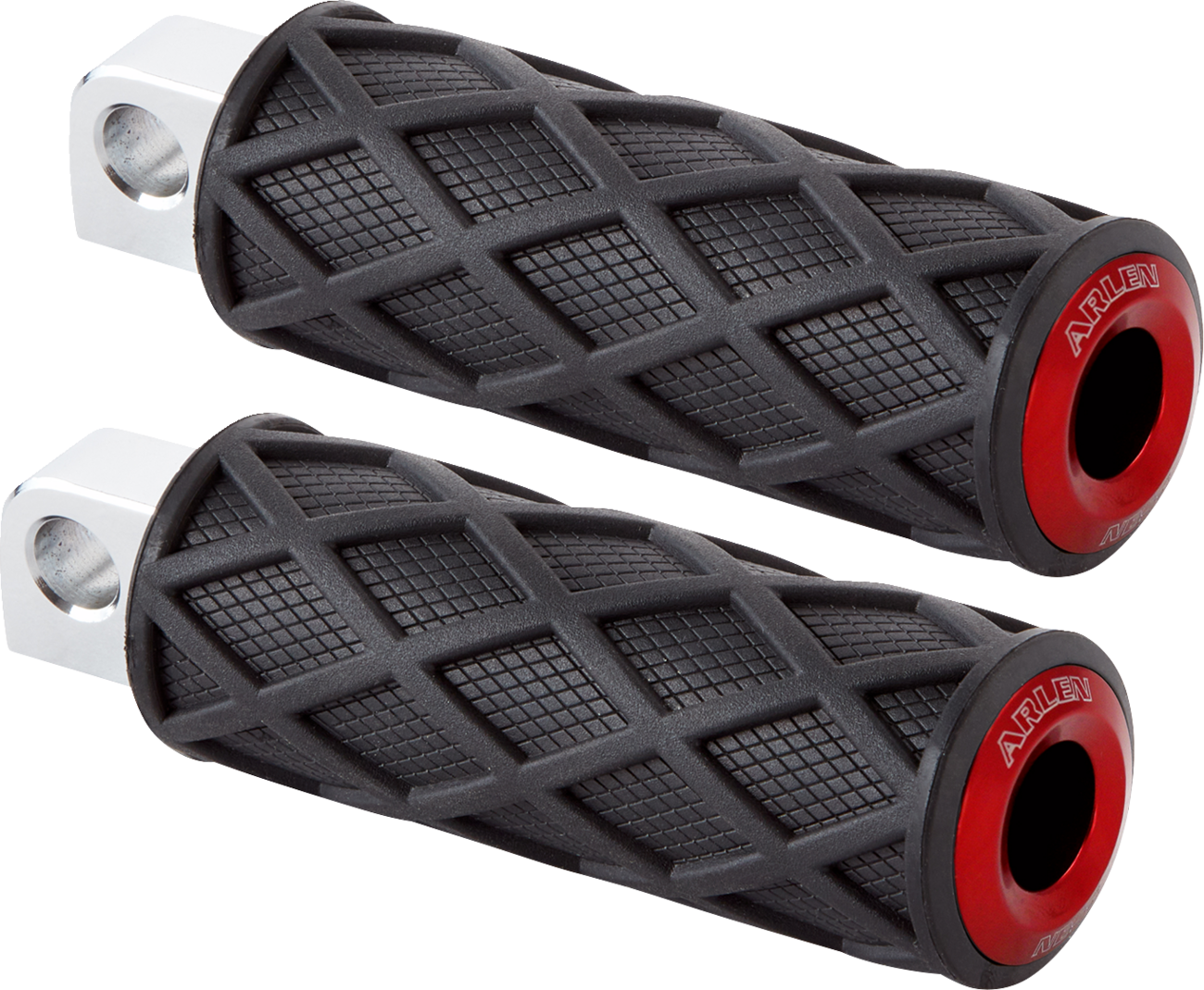 Arlen NESS Diamond Foot Pegs - Male Mount - Red