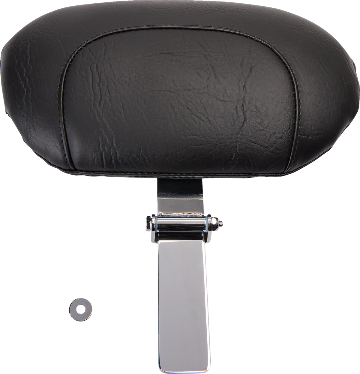Mustang Wide Solo Seat - With Backrest - Black - Studded W/ Concho - FLST '00-'15