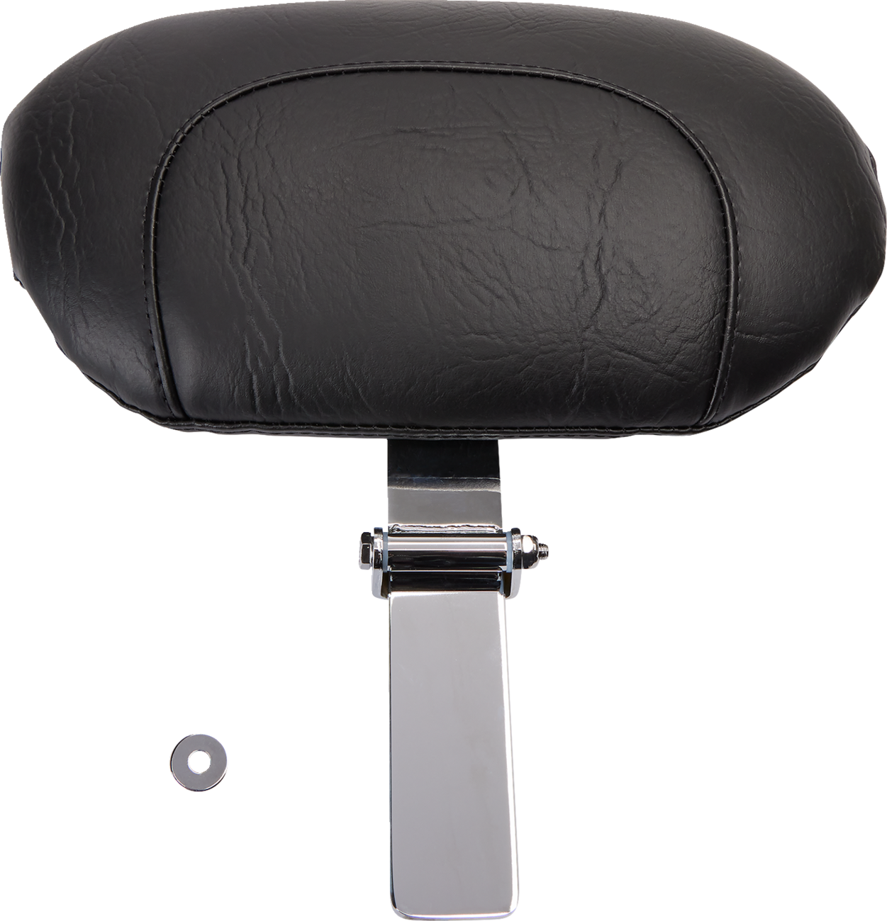 Mustang Wide Solo Seat - With Backrest - Black - Studded W/ Concho - FLST '00-'15