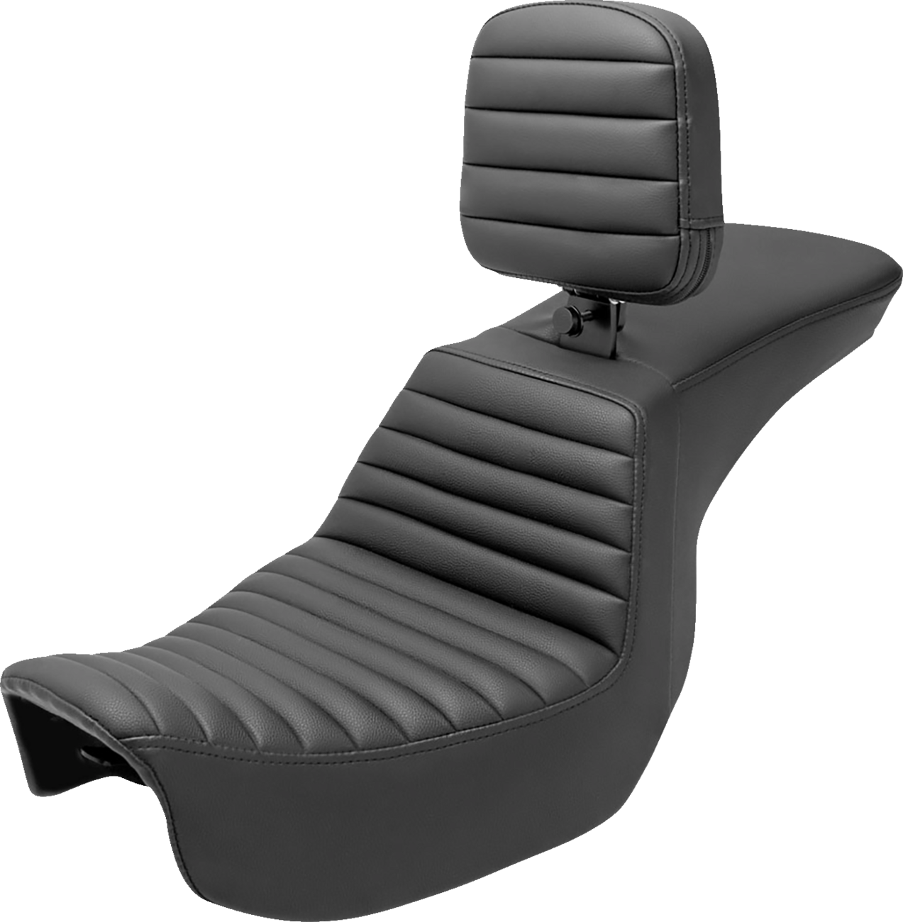 Saddlemen Tour Step-Up Seat - Rider Backrest - Tuck-N-Roll - Dyna '06-'17