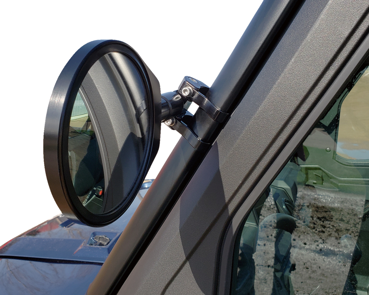 Klock Werks Mirror - Side View - Round - Black - Right - Kit