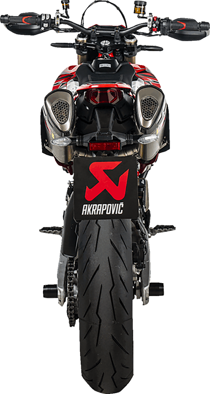 Akrapovic Slip-On Line Mufflers - Titanium - Hypermotard 698