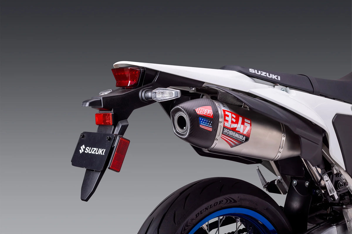 Yoshimura DR-Z4 S/Sm 25-26 RS-12 Stainless Slip-On, W/ Stainless Muffler