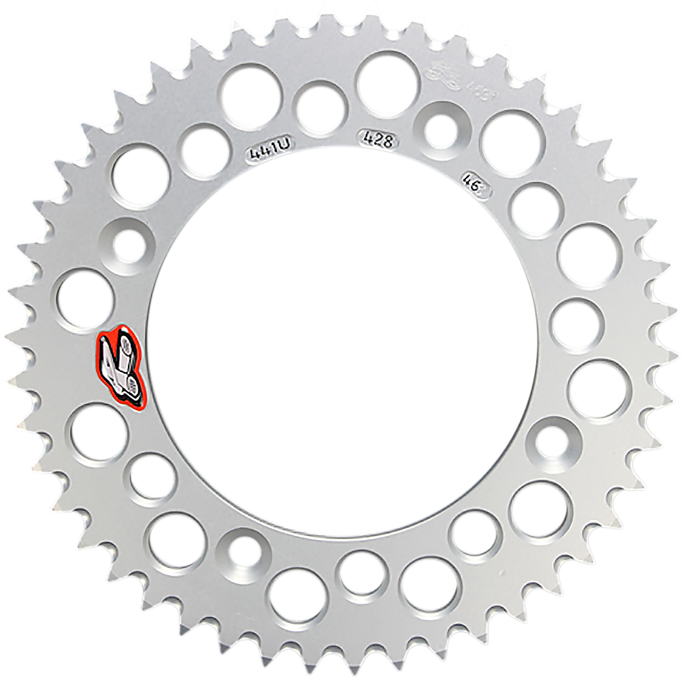Renthal Rear Sprocket - Aluminum - 46 Tooth - Silver - Gas Gas/Husqvarna/KTM