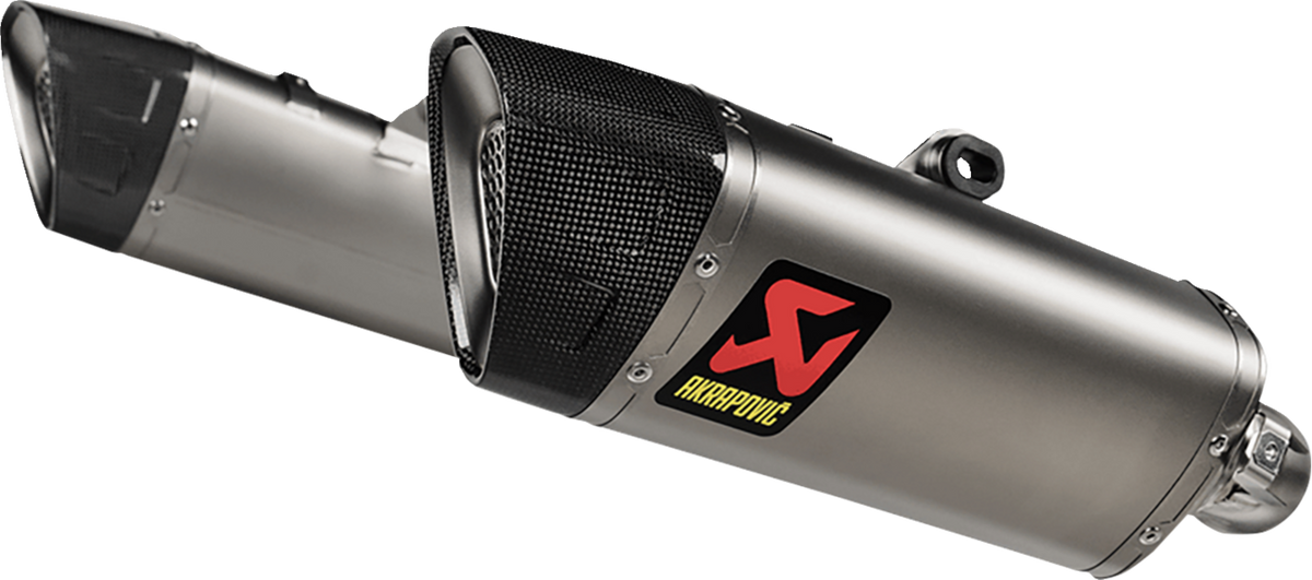 Akrapovic Slip-On Line Mufflers - Titanium - Hypermotard 698