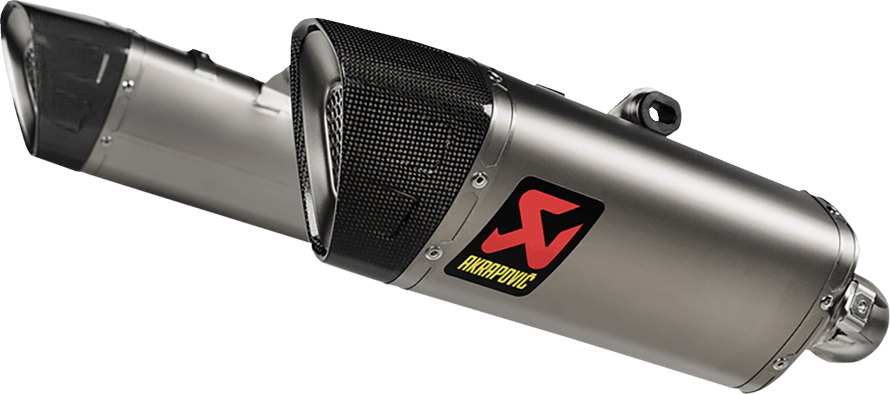 Akrapovic Slip-On Line Mufflers - Titanium - Hypermotard 698