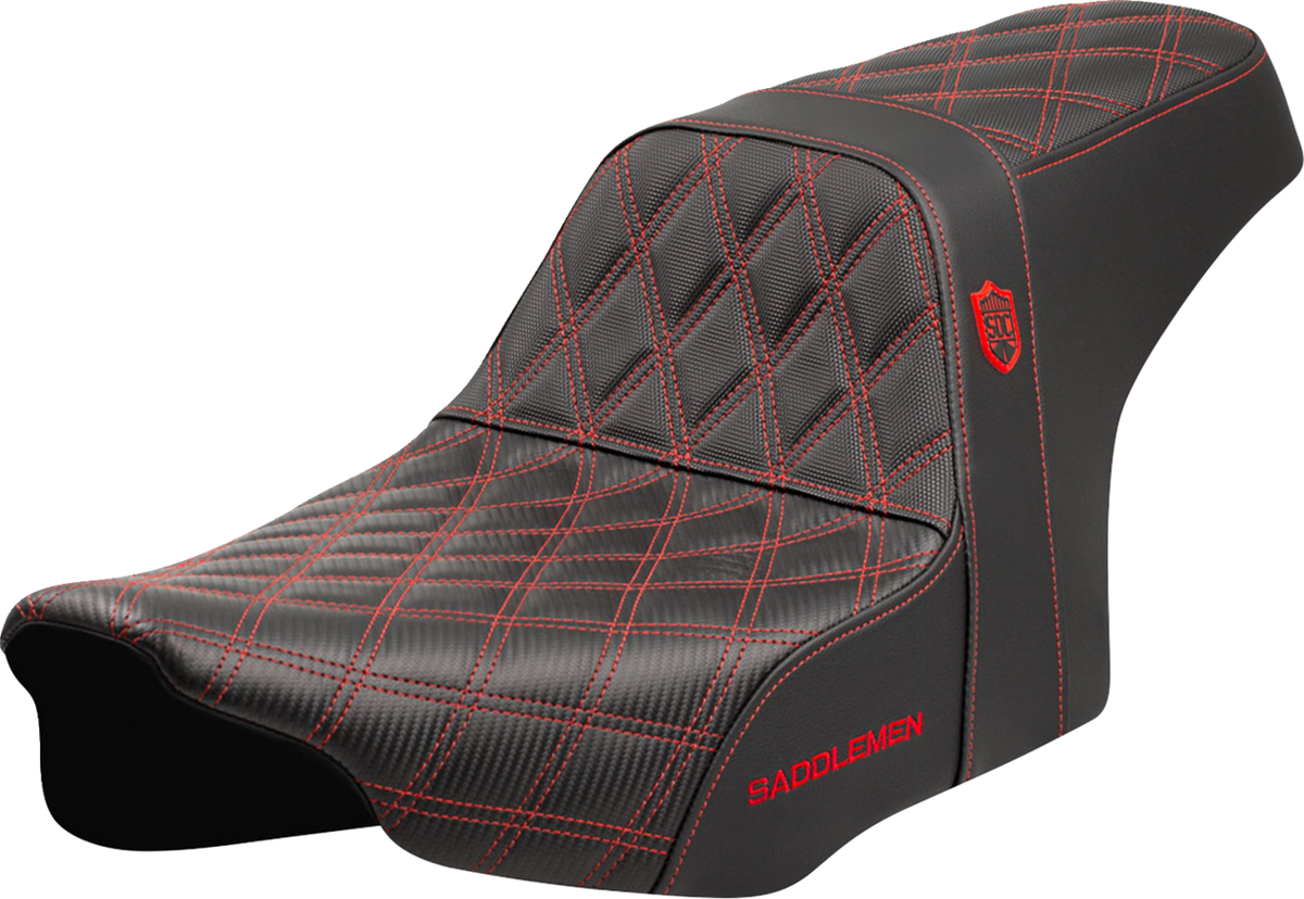 Saddlemen Pro Series SDC Performance Seat - Red Stitching - W/O Backrest - FLT/FLH '23-'24