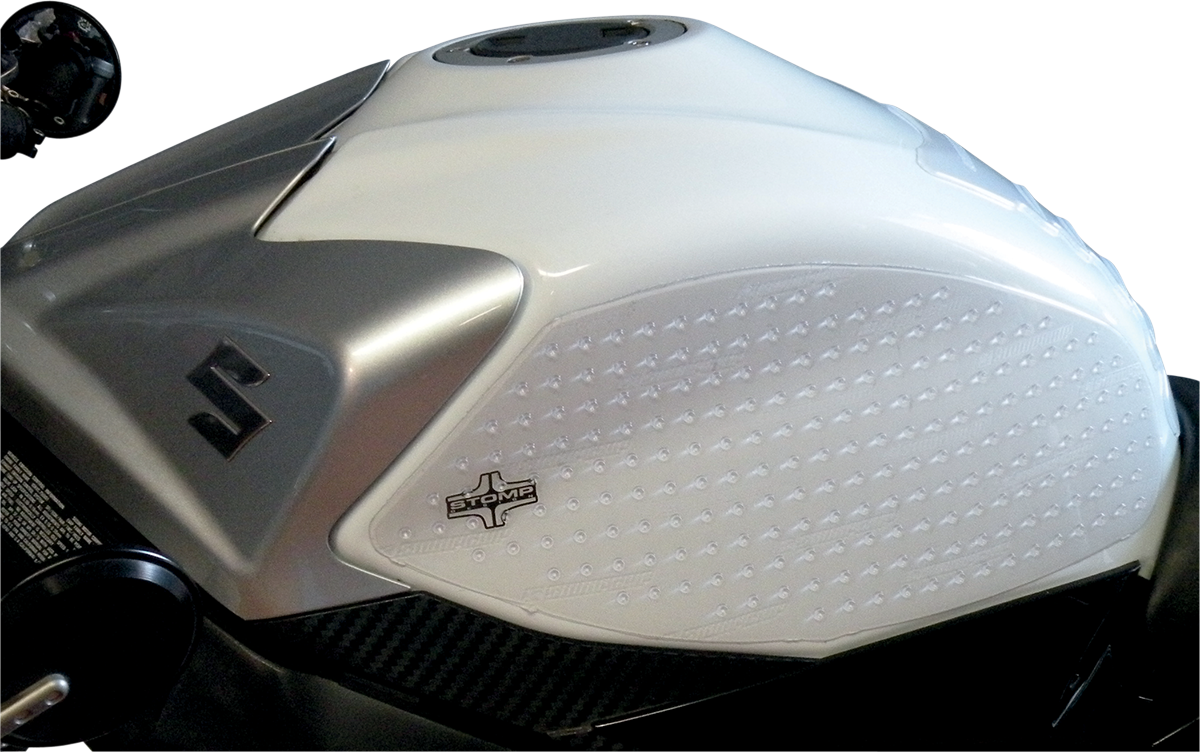 StompGrip Tank Grips - Volcano - Clear - Suzuki -GS '08-'09
