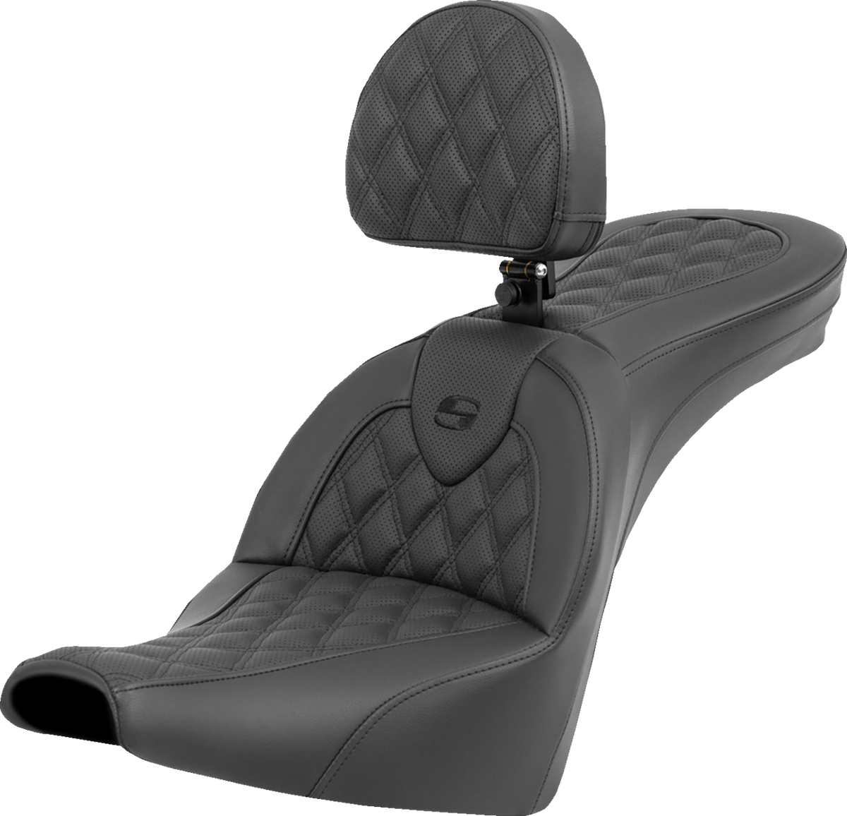 Saddlemen Roadsofa™ Seat - Lattice Stitch - With Backrest - FXBB/FXST '18-'24