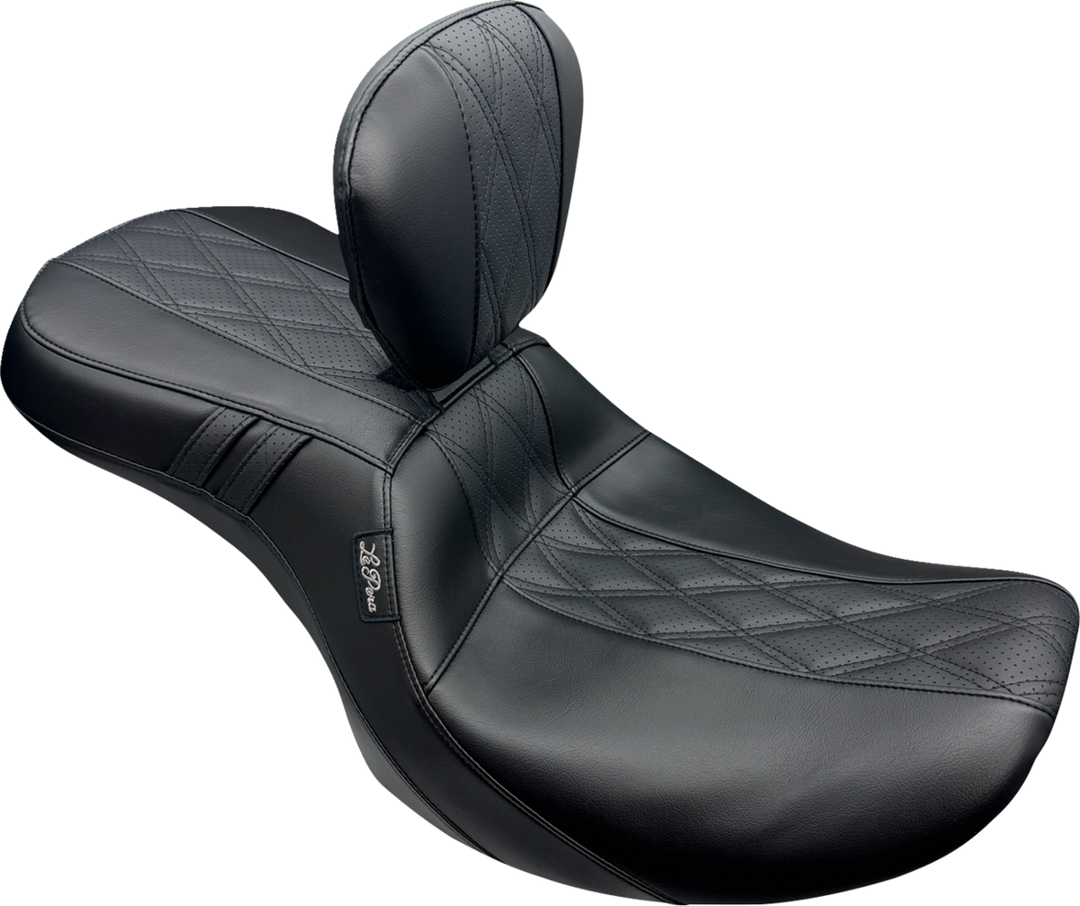 Le Pera Outcast Seat - With Backrest - GT2 Inlay - FLH/FLT '23-'25