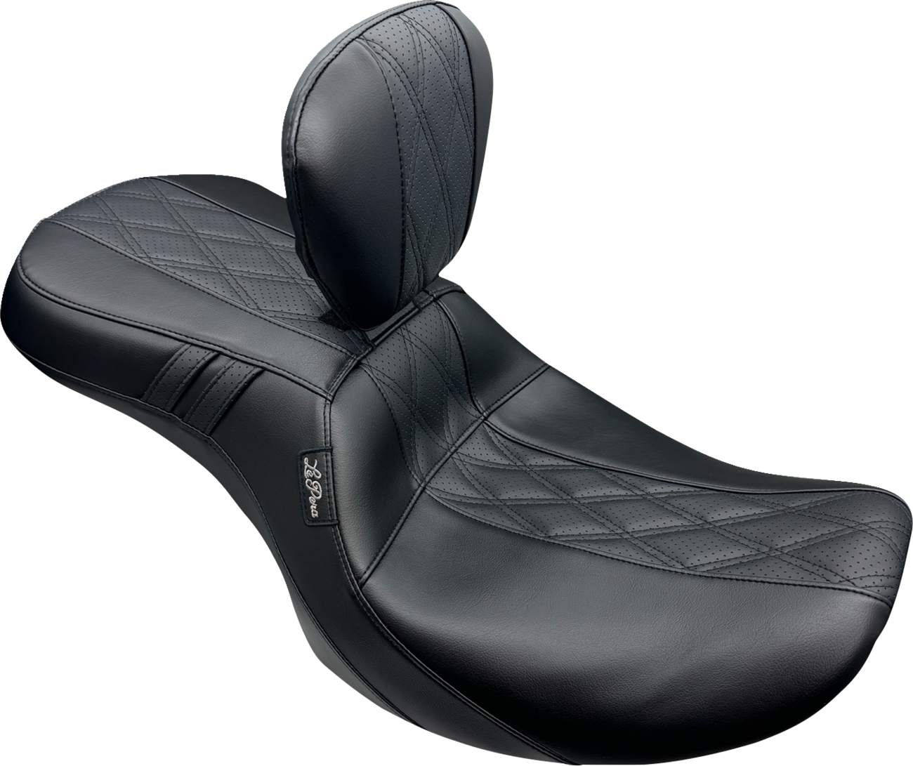 Le Pera Outcast Seat - With Backrest - GT2 Inlay - FLH/FLT '23-'25