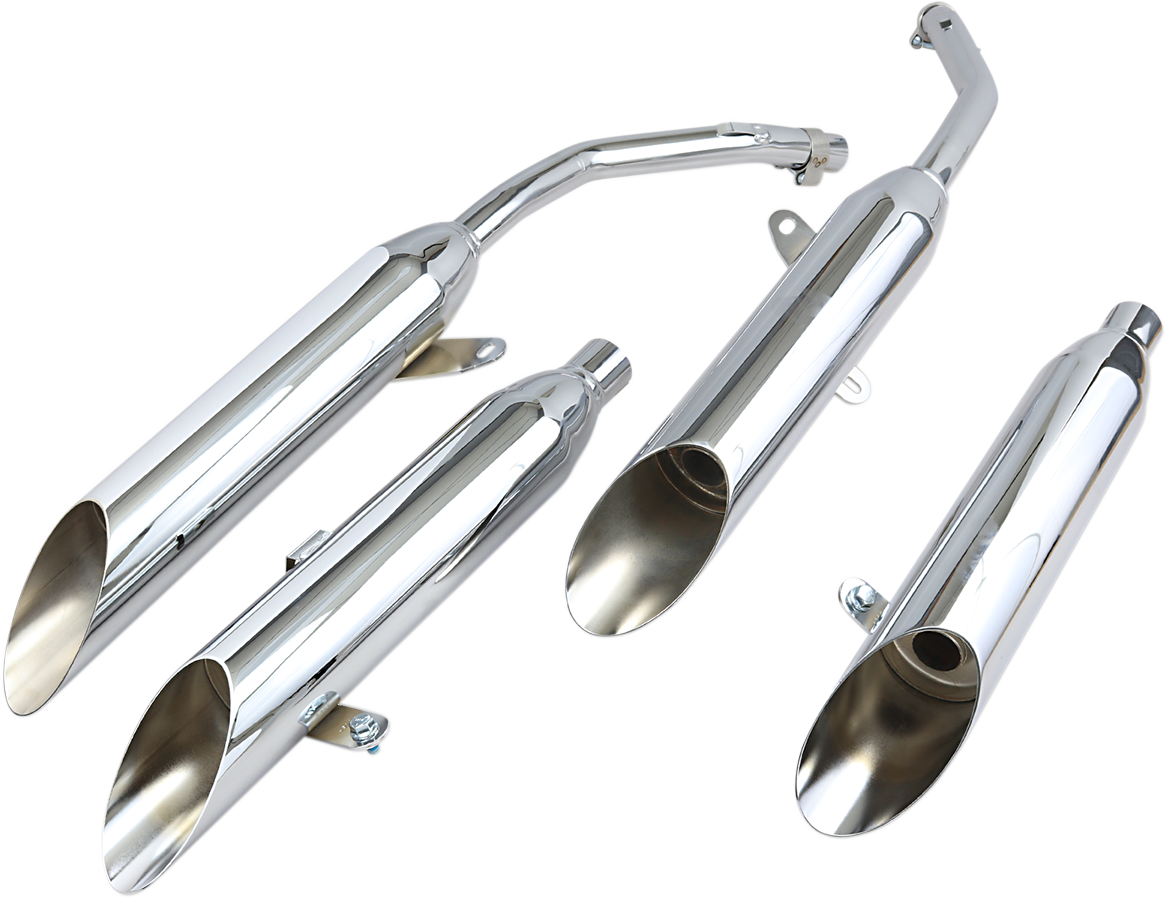 Cobra Slip-On Mufflers - Slash-Cut - VF750C Magna