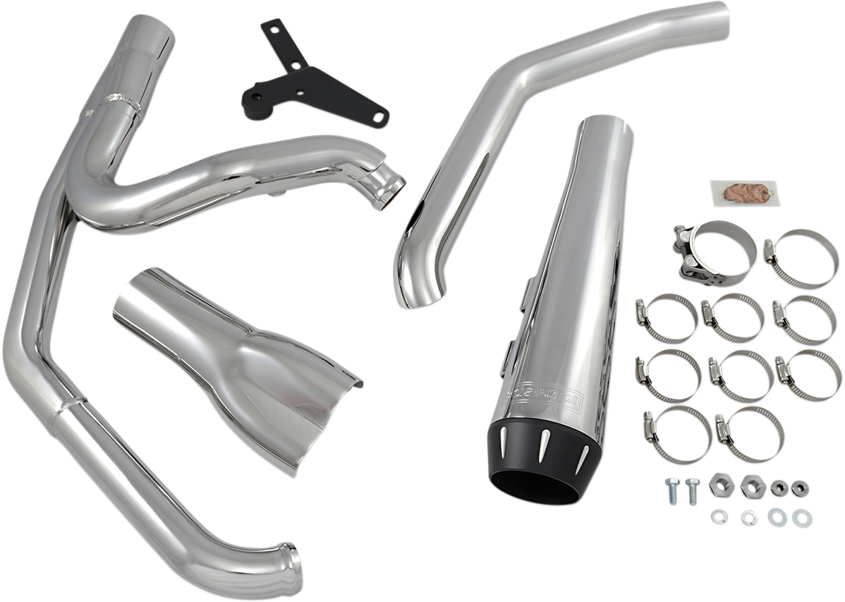 Bassani Xhaust 2-Into-1 Road Rage Exhaust System - Chrome