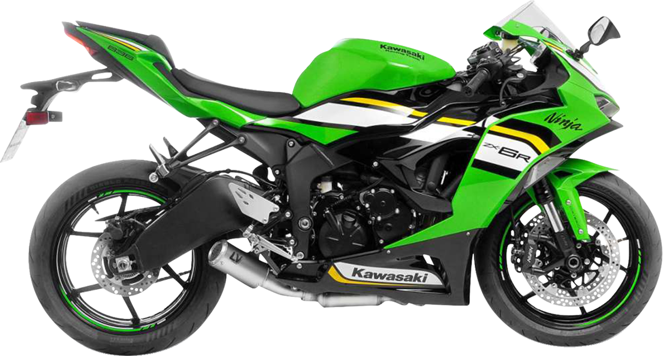 LeoVince LV Corsa S Slip-On Muffler - Titanium - Kawasaki ZX-6R