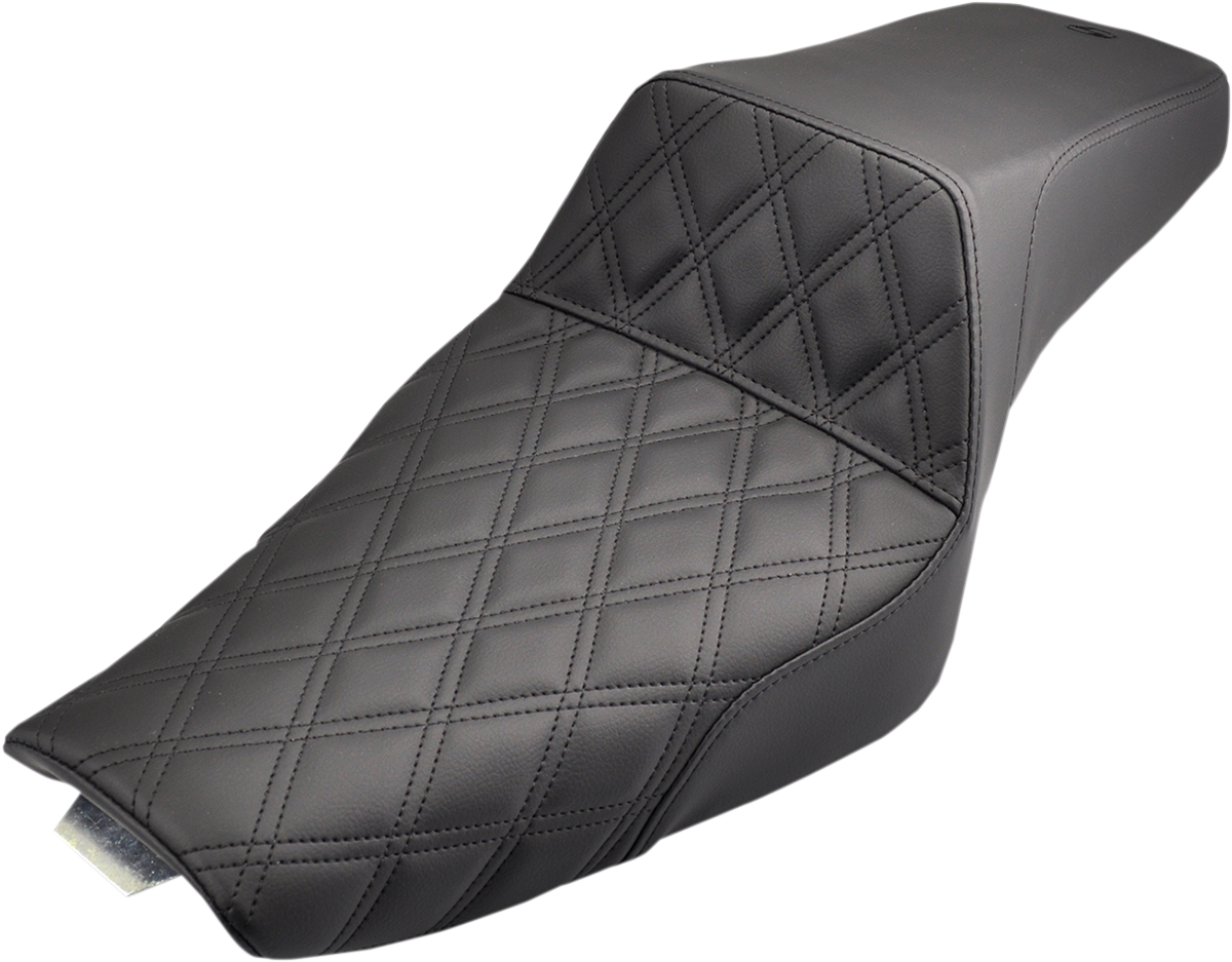 Saddlemen Step-Up Seat - Front Lattice Stitch - Black - XL