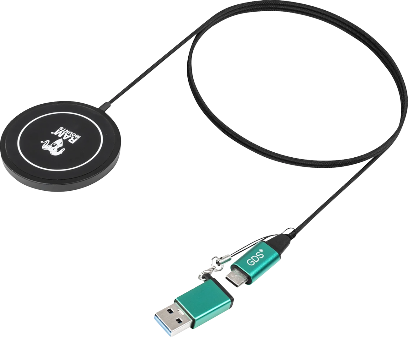 RAM Mounts Wireless Charger - Fast Charging - 15 W - Black