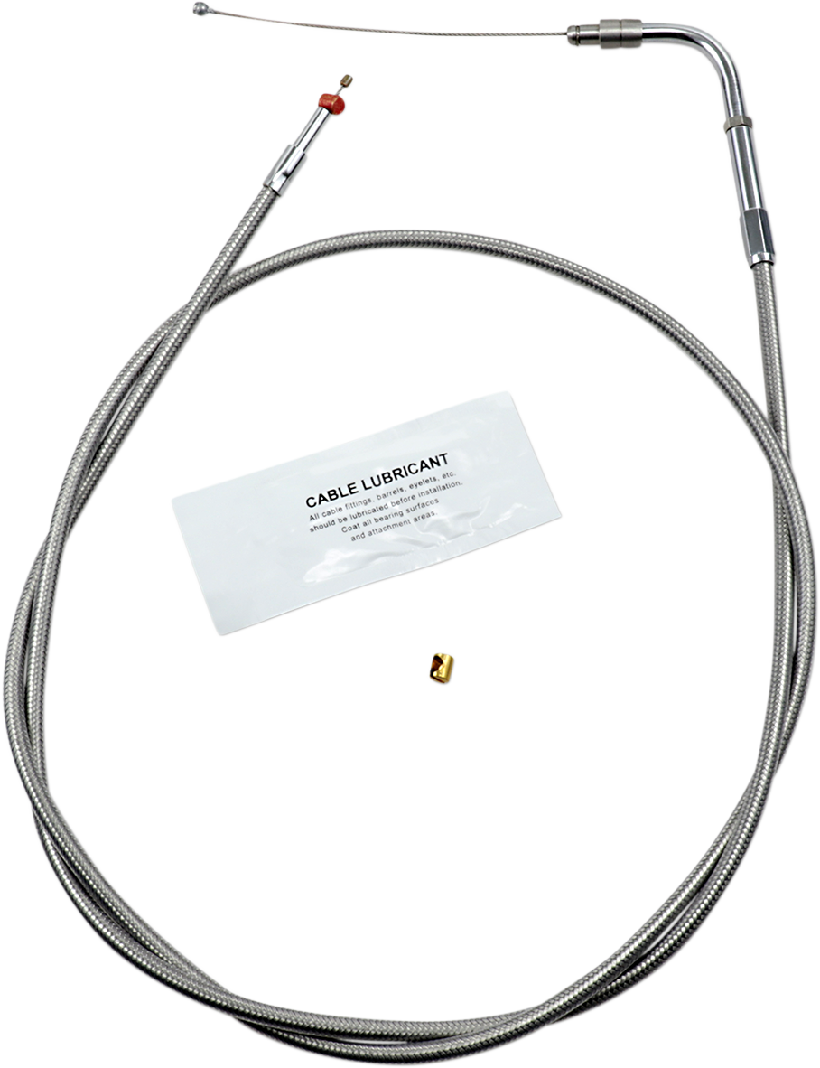 Barnett Stainless Steel Throttle Cable - +12" - '02-'07 FLH