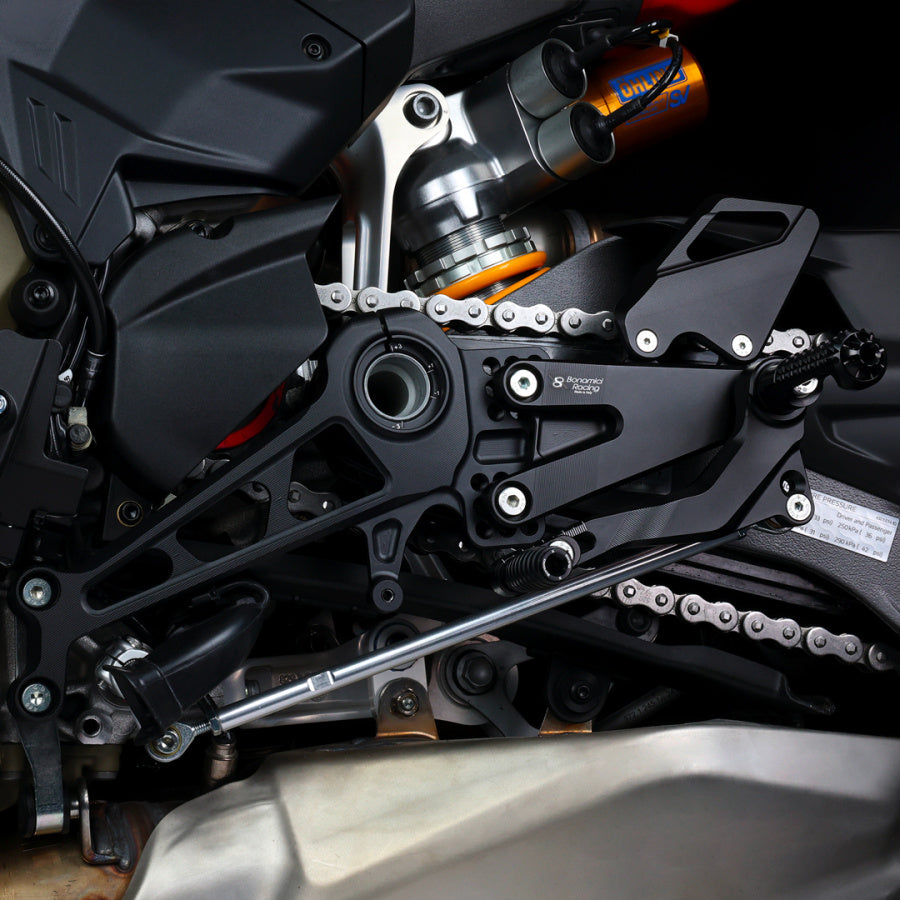 Bonamici Racing Adjustable Rearsets ”pista Evo”- Ducati Panigale V4 - V4s- V4R (2018/2026)