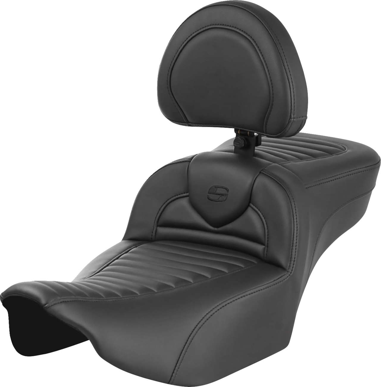 Saddlemen Roadsofa™ Extended Reach Seat - With Backrest - Tuck-N-Roll - FLTR/FLHX '23-'24
