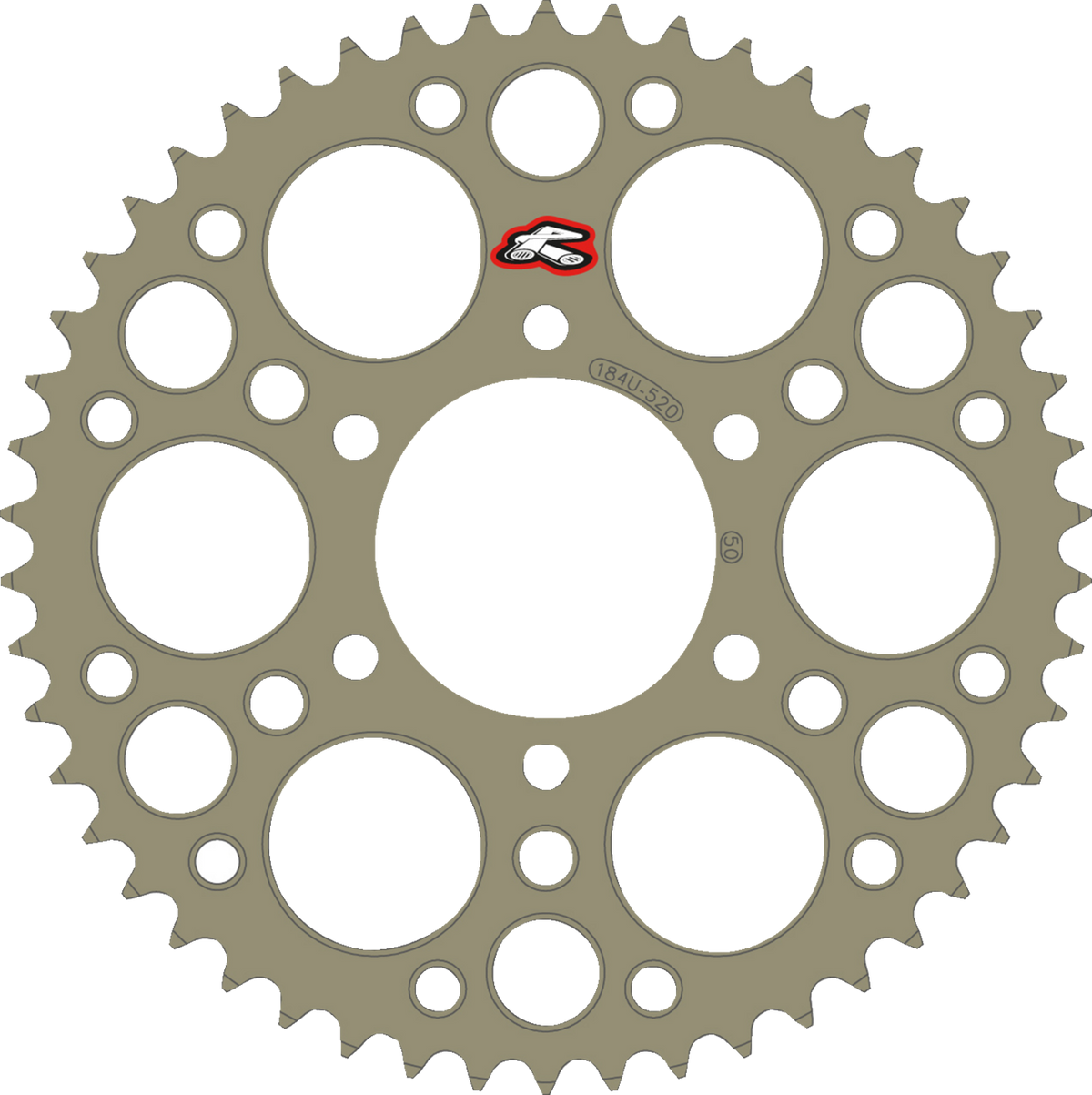 Renthal Rear Sprocket - Aluminum - 50 Tooth - Kawasaki/Suzuki/Triumph/CF Moto