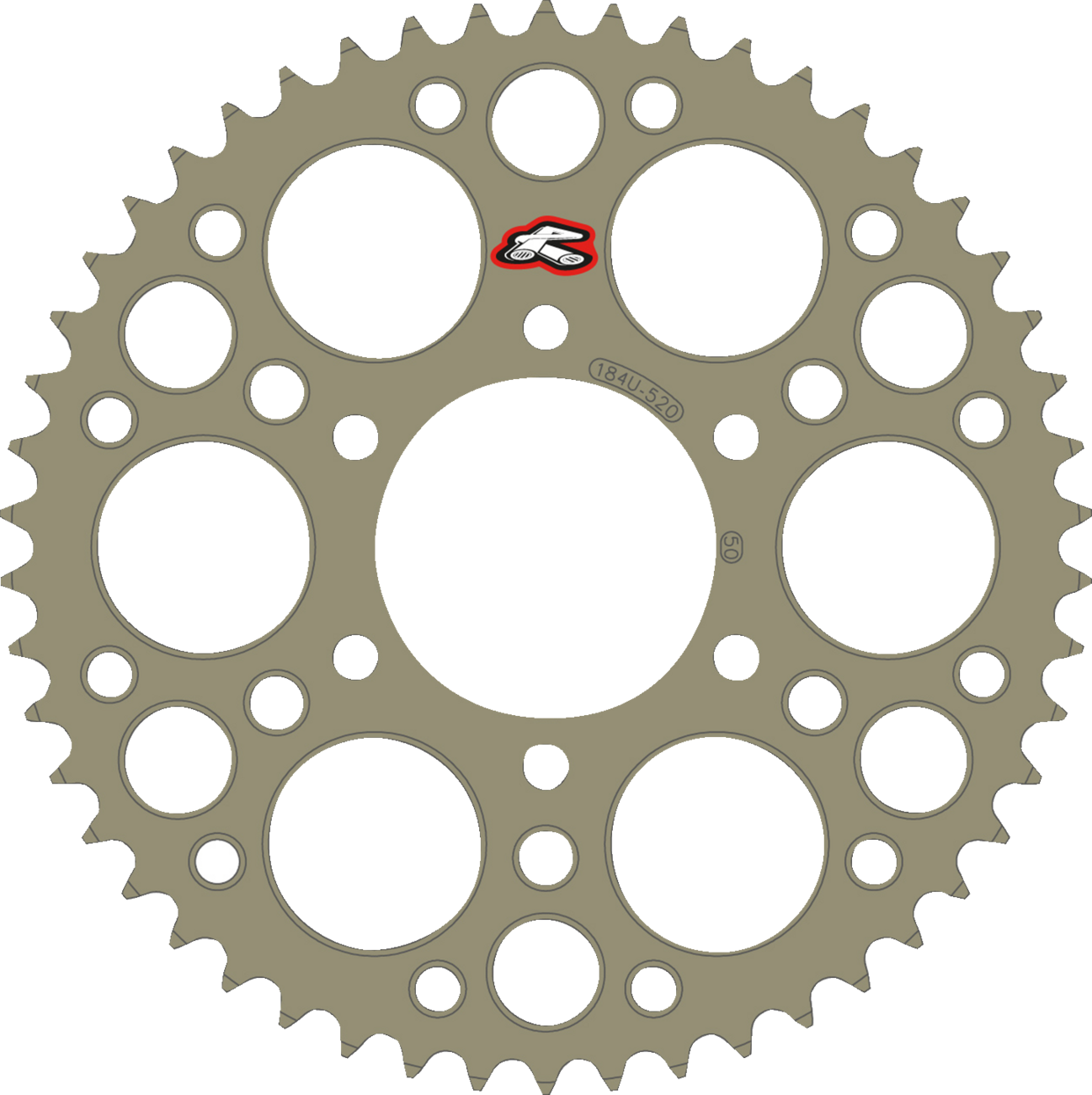 Renthal Rear Sprocket - Aluminum - 50 Tooth - Kawasaki/Suzuki/Triumph/CF Moto