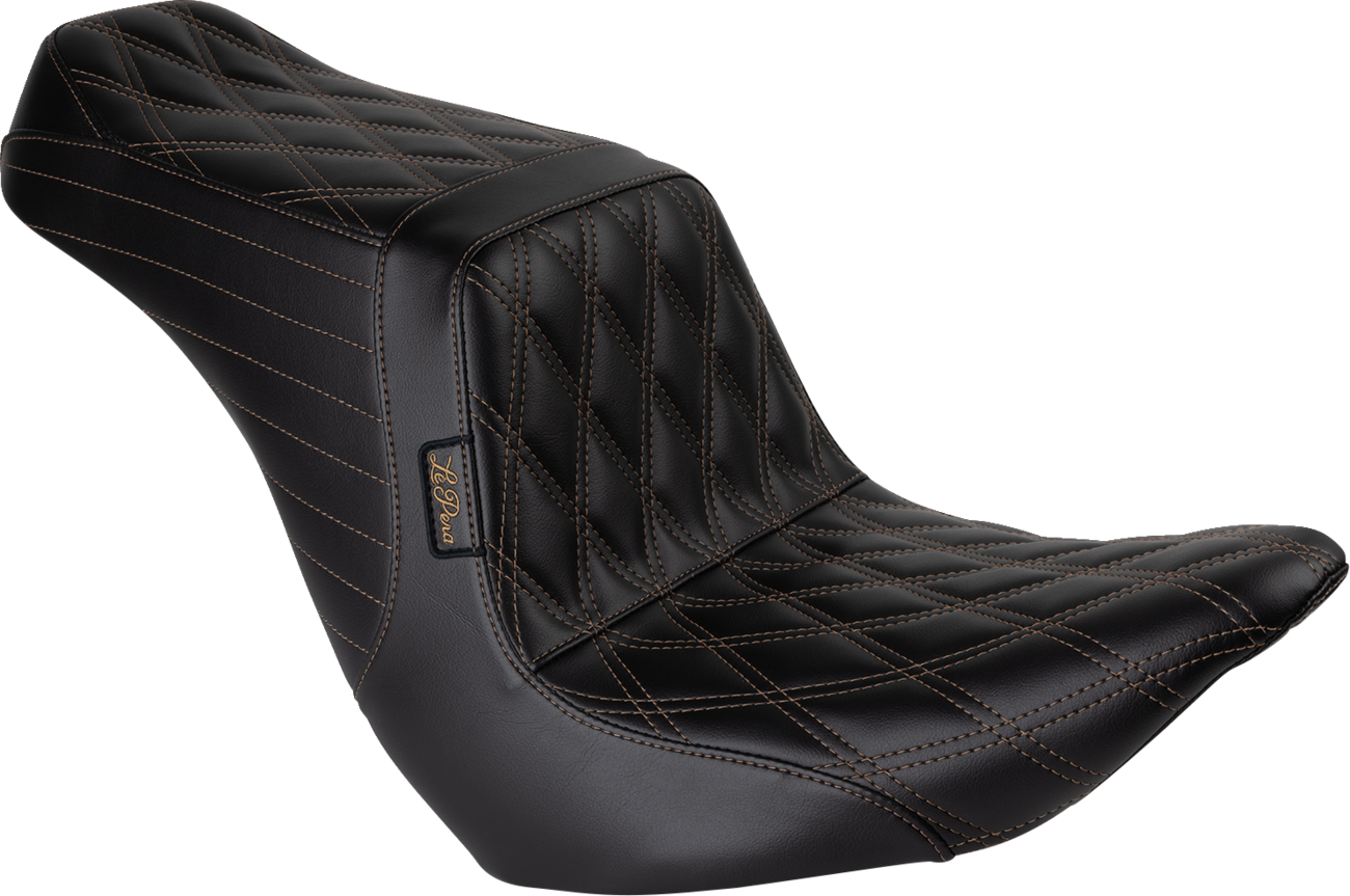 Le Pera Tailwhip Up Front Seat - Double Diamond W/ Chestnut Thread - Black - FLSB/FXLR '18-'24