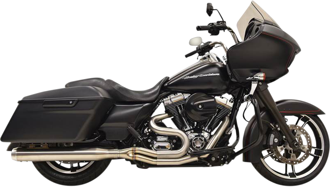 Bassani Xhaust 2:1 Exhaust - Stainless Steel - Straight Can