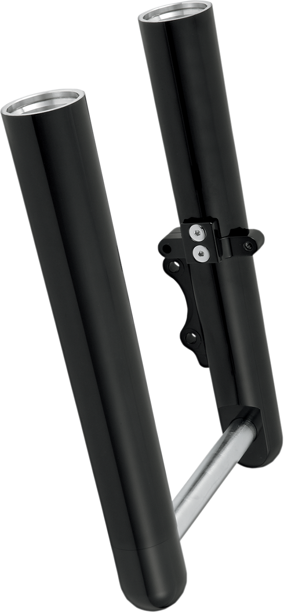 Arlen NESS Fork Legs - Black Anodized - Hot Legs - Custom Single Disc - Smooth - '07-'17 FLST